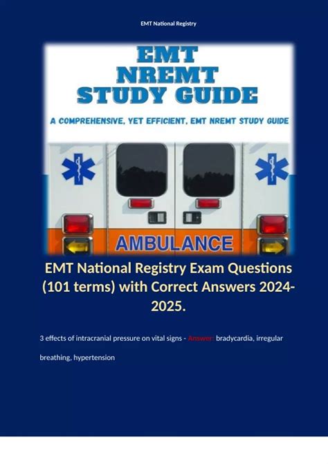 paramedic national registry 150 questions